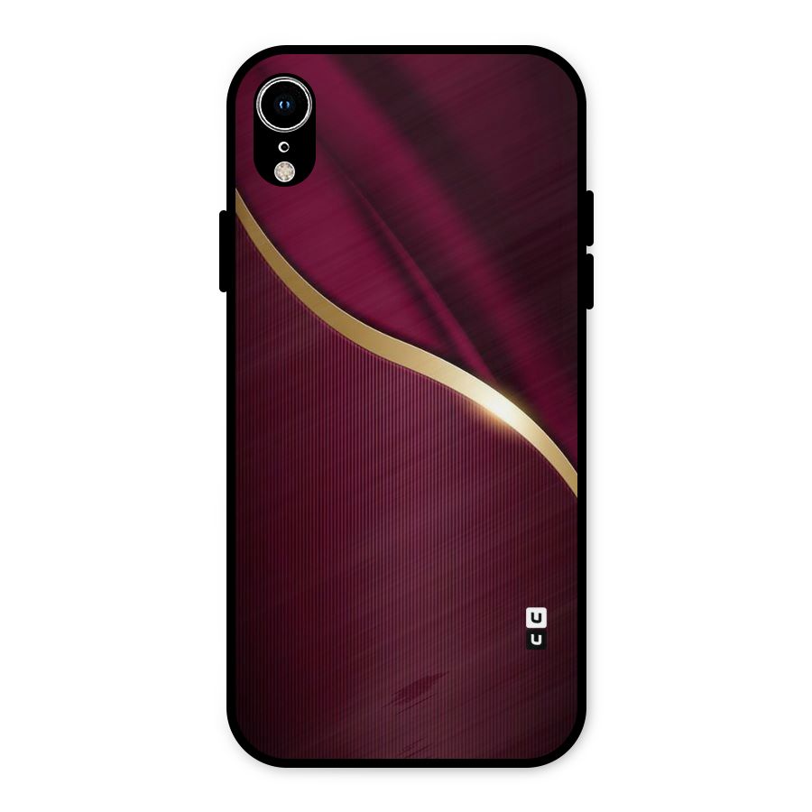 Smooth Maroon Metal Back Case for iPhone XR
