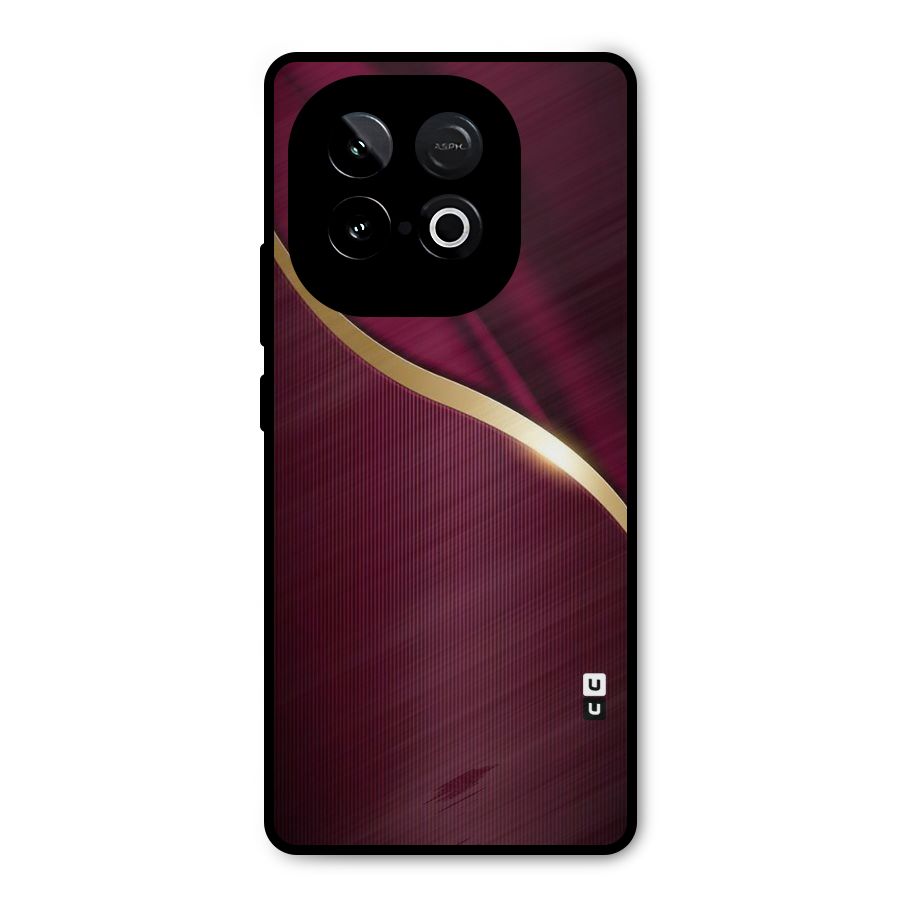 Smooth Maroon Metal Back Case for iQOO Neo 10