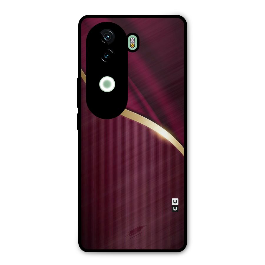 Smooth Maroon Metal Back Case for iQOO Z9s