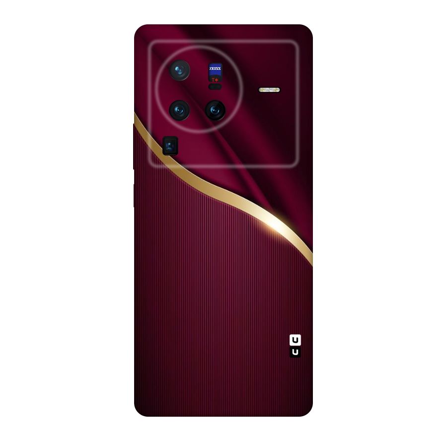 Smooth Maroon Original Polycarbonate Back Case for Vivo X80