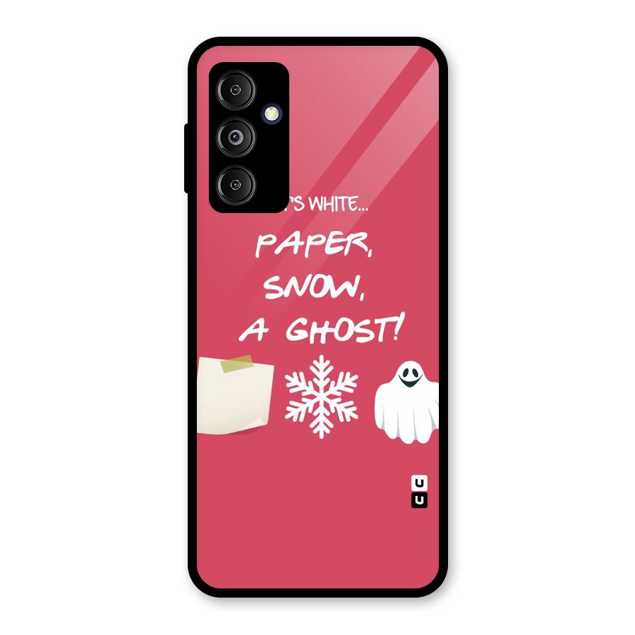 Snow Paper Glass Back Case for Galaxy M14 5G