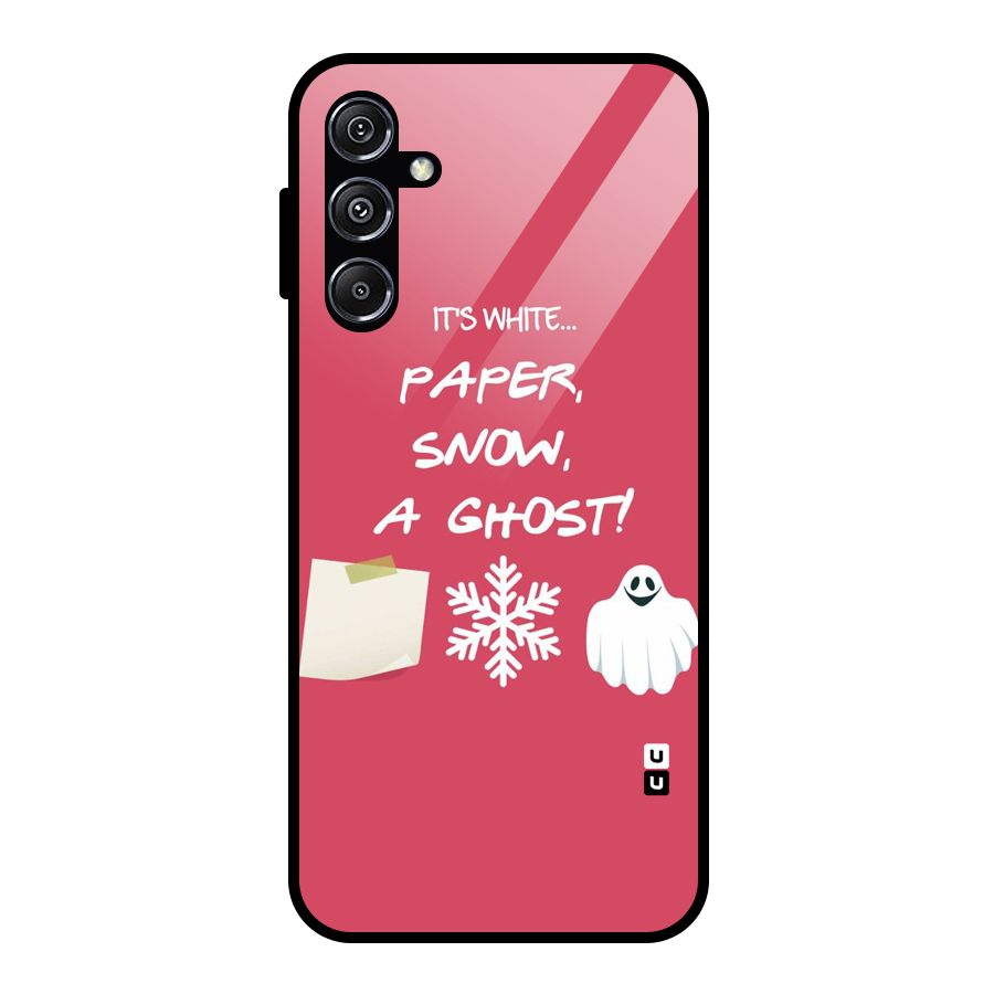 Snow Paper Glass Back Case for Galaxy M34 5G