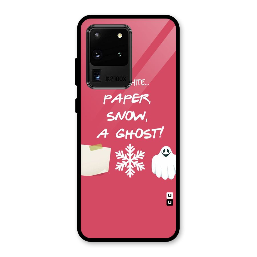 Snow Paper Glass Back Case for Galaxy S20 Ultra