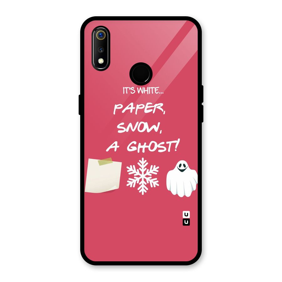 Snow Paper Glass Back Case for Realme 3