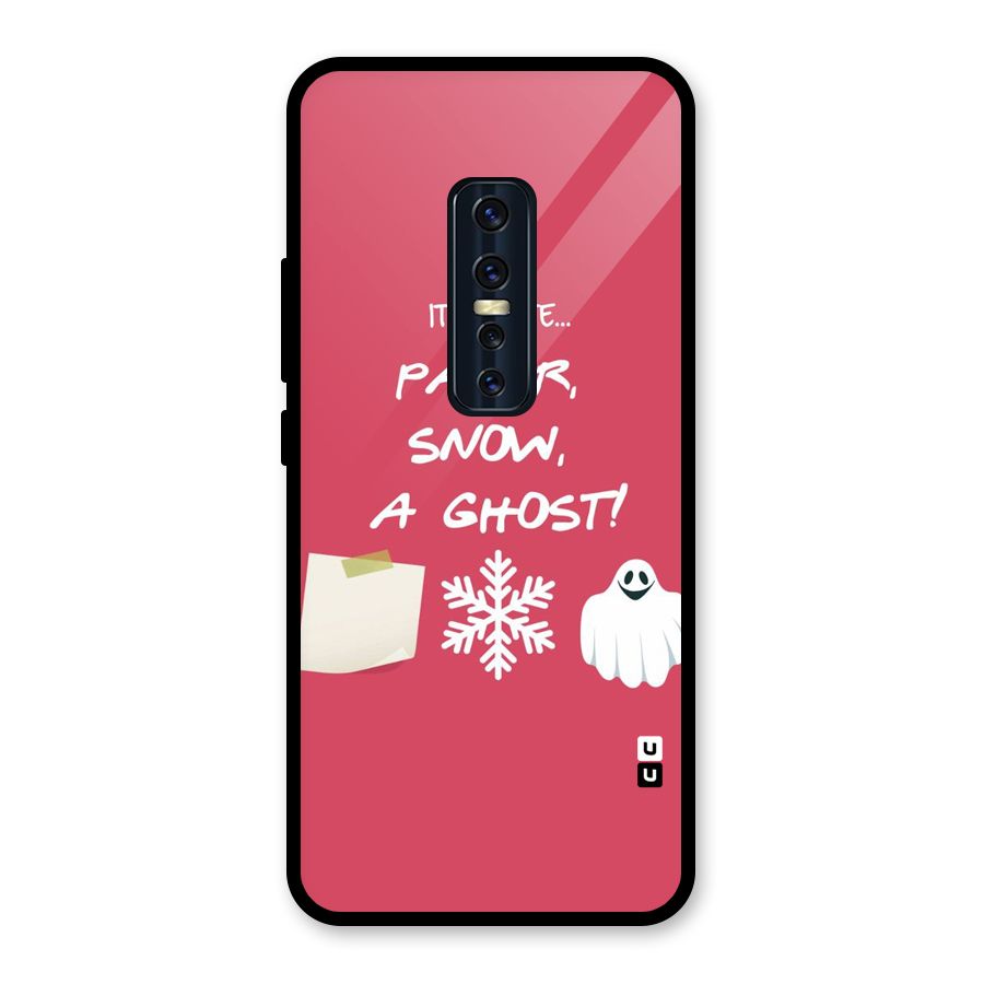 Snow Paper Glass Back Case for Vivo V17 Pro