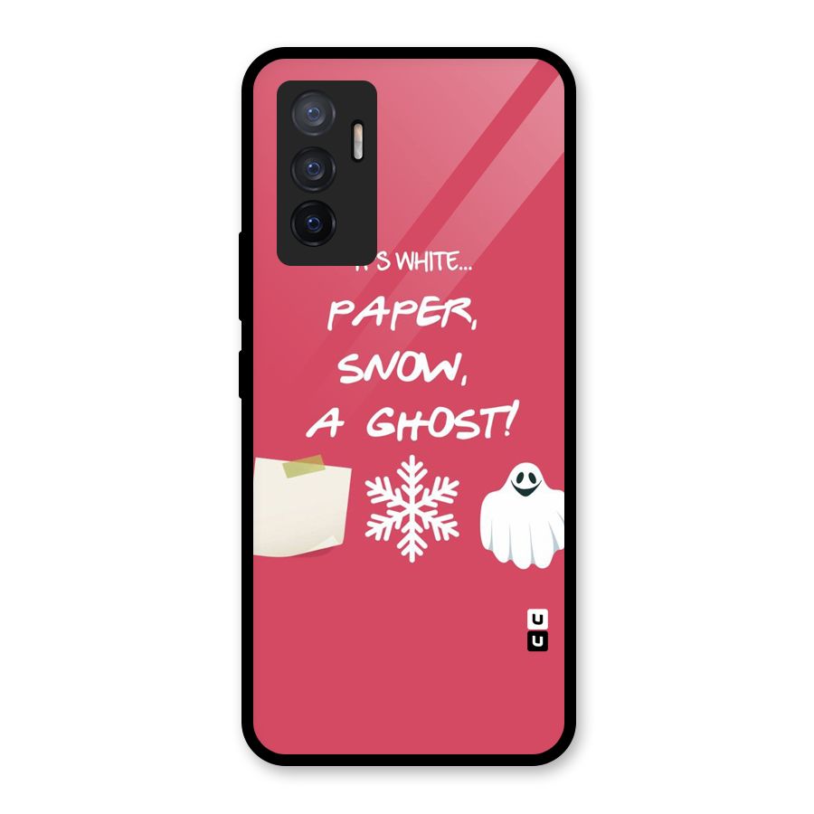 Snow Paper Glass Back Case for Vivo V23e
