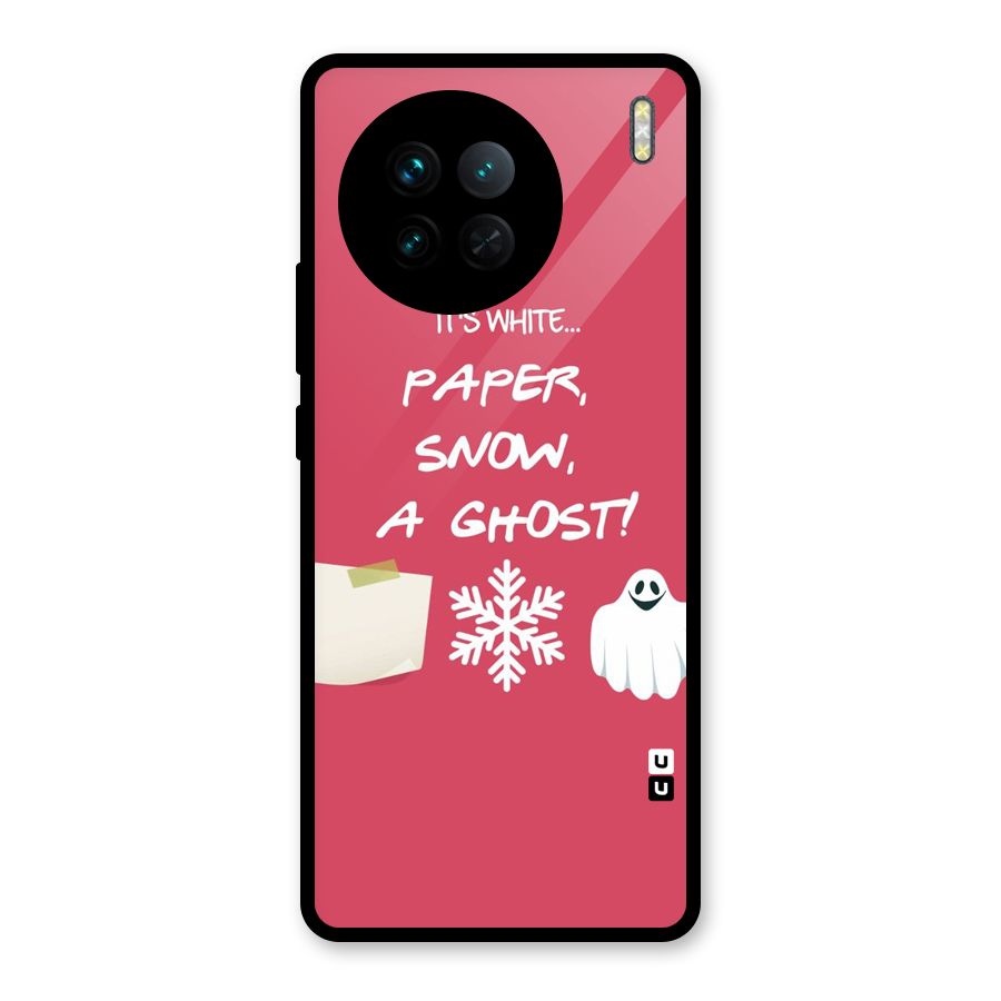 Snow Paper Glass Back Case for Vivo X90