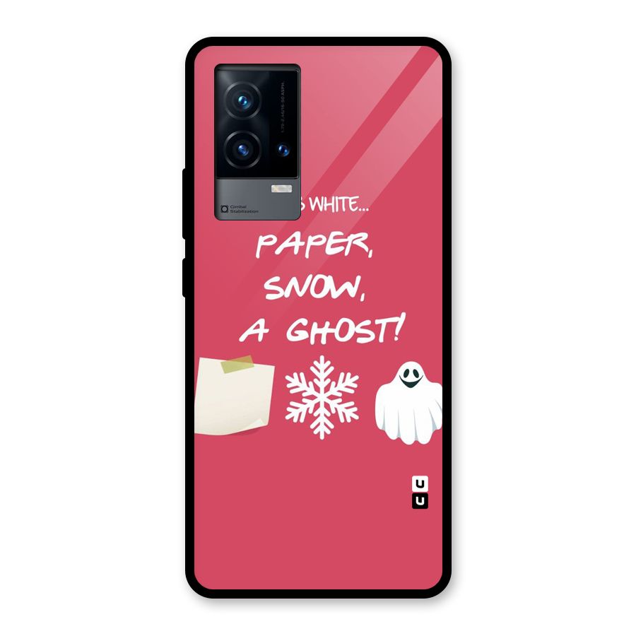 Snow Paper Glass Back Case for iQOO 9 5G