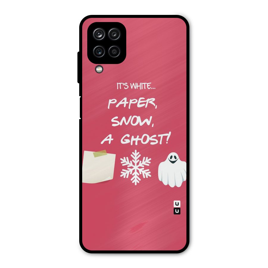 Snow Paper Metal Back Case for Galaxy A12