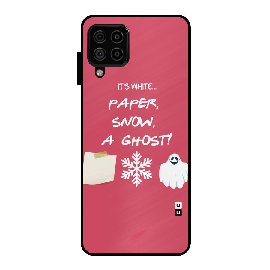 Snow Paper Metal Back Case for Galaxy A22 4G