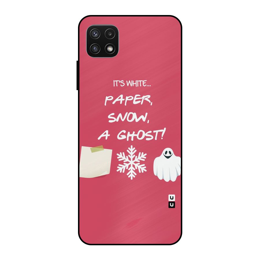 Snow Paper Metal Back Case for Galaxy A22 5G