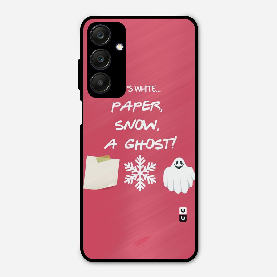 Snow Paper Metal Back Case for Galaxy A25 5G