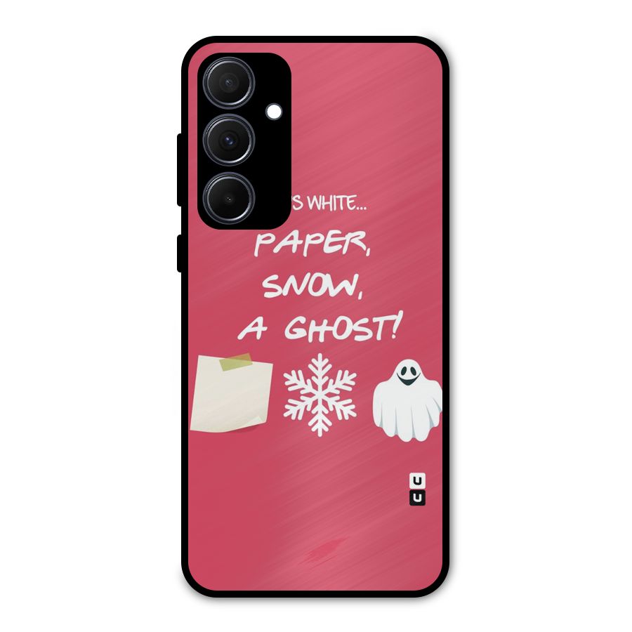 Snow Paper Metal Back Case for Galaxy A35