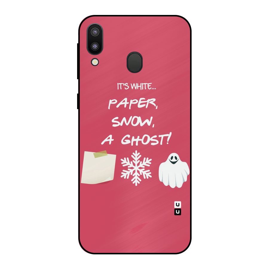 Snow Paper Metal Back Case for Galaxy M20