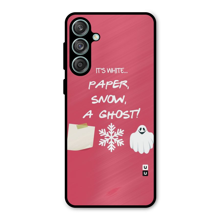 Snow Paper Metal Back Case for Galaxy M55 5G