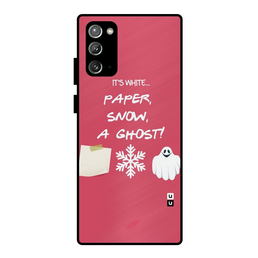 Snow Paper Metal Back Case for Galaxy Note 20