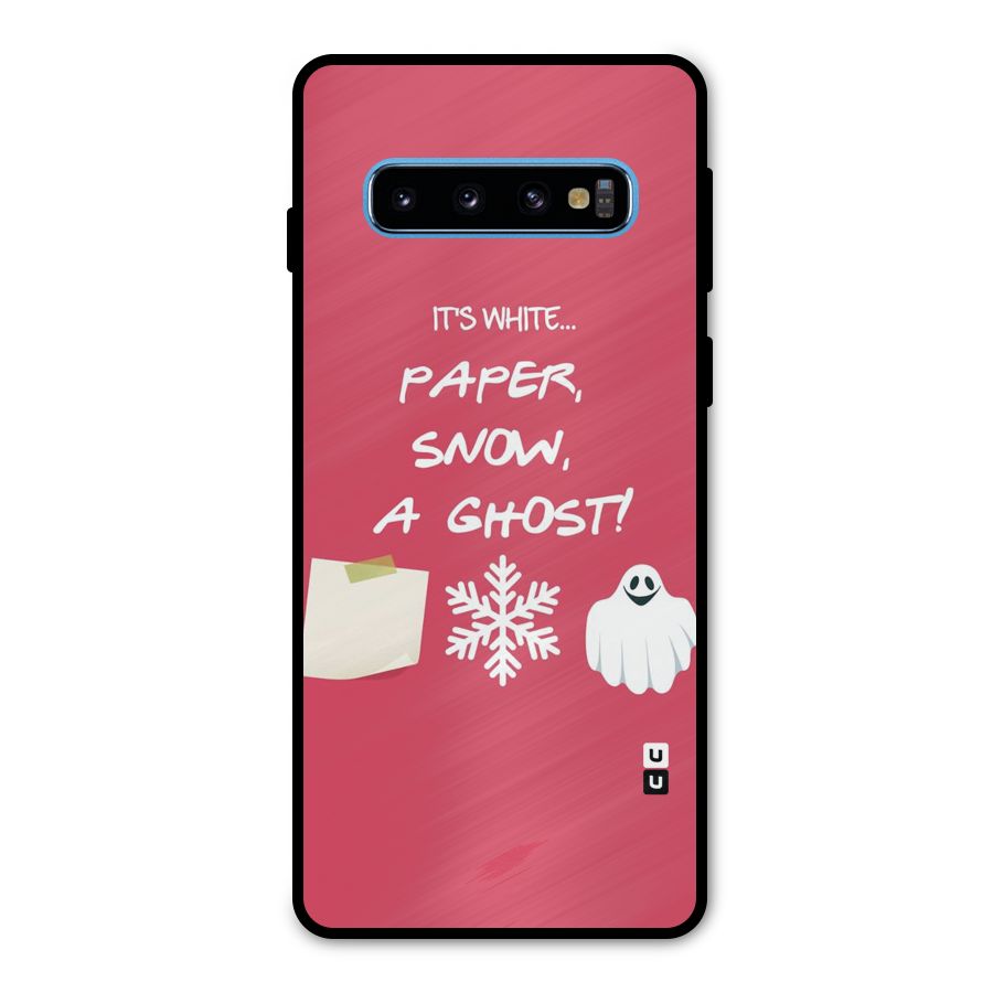 Snow Paper Metal Back Case for Galaxy S10