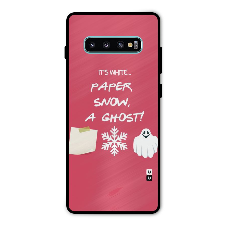 Snow Paper Metal Back Case for Galaxy S10 Plus