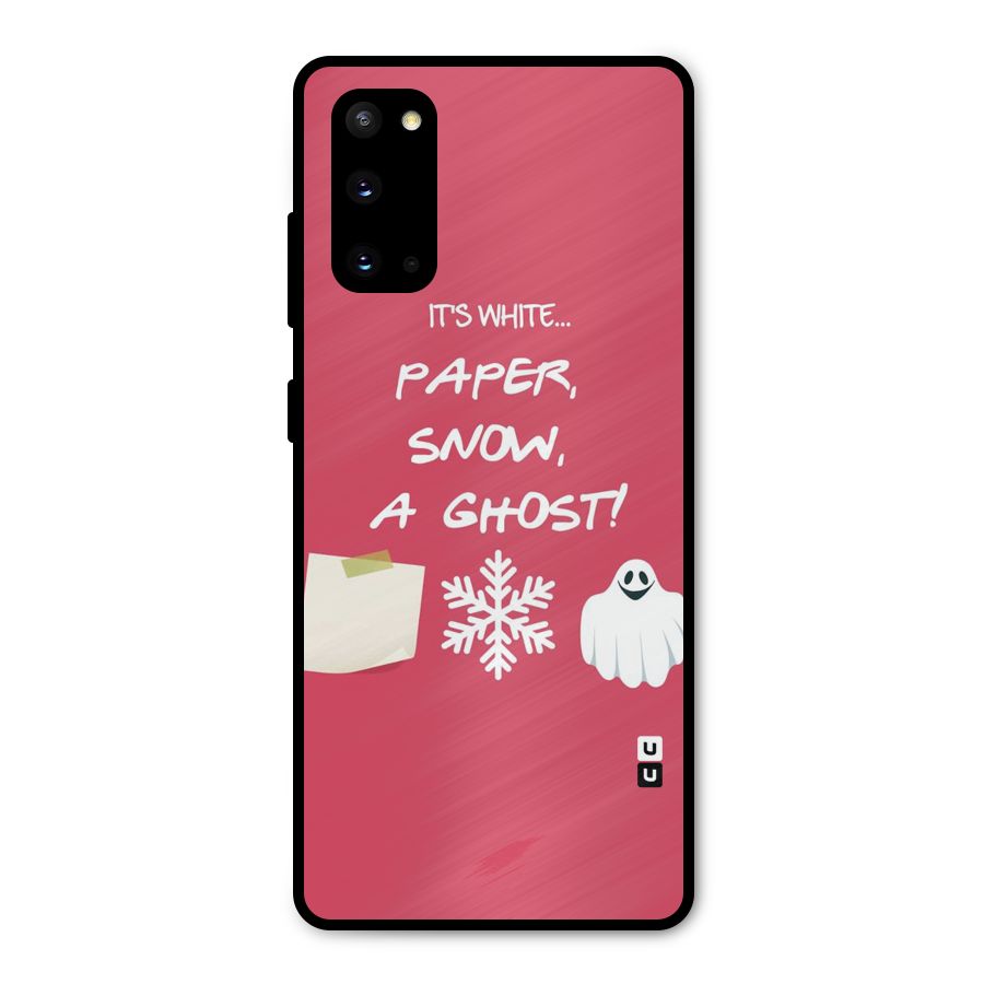 Snow Paper Metal Back Case for Galaxy S20