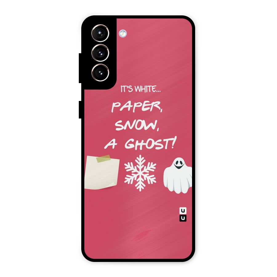 Snow Paper Metal Back Case for Galaxy S21 Plus
