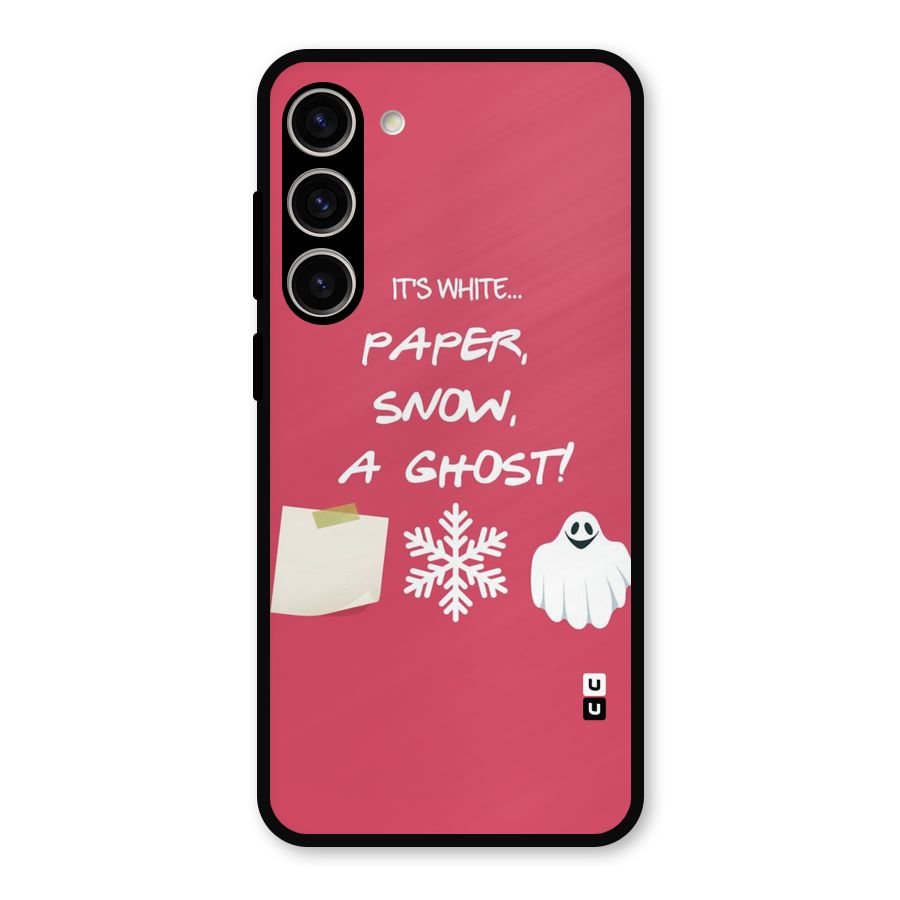 Snow Paper Metal Back Case for Galaxy S23 Plus