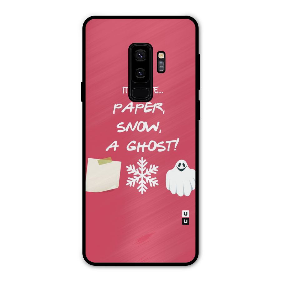 Snow Paper Metal Back Case for Galaxy S9 Plus