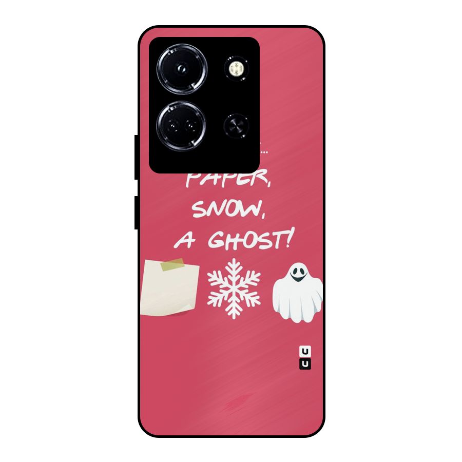Snow Paper Metal Back Case for Infinix Note 30 5G