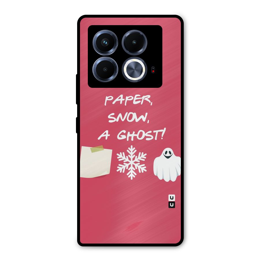 Snow Paper Metal Back Case for Infinix Note 40 5G