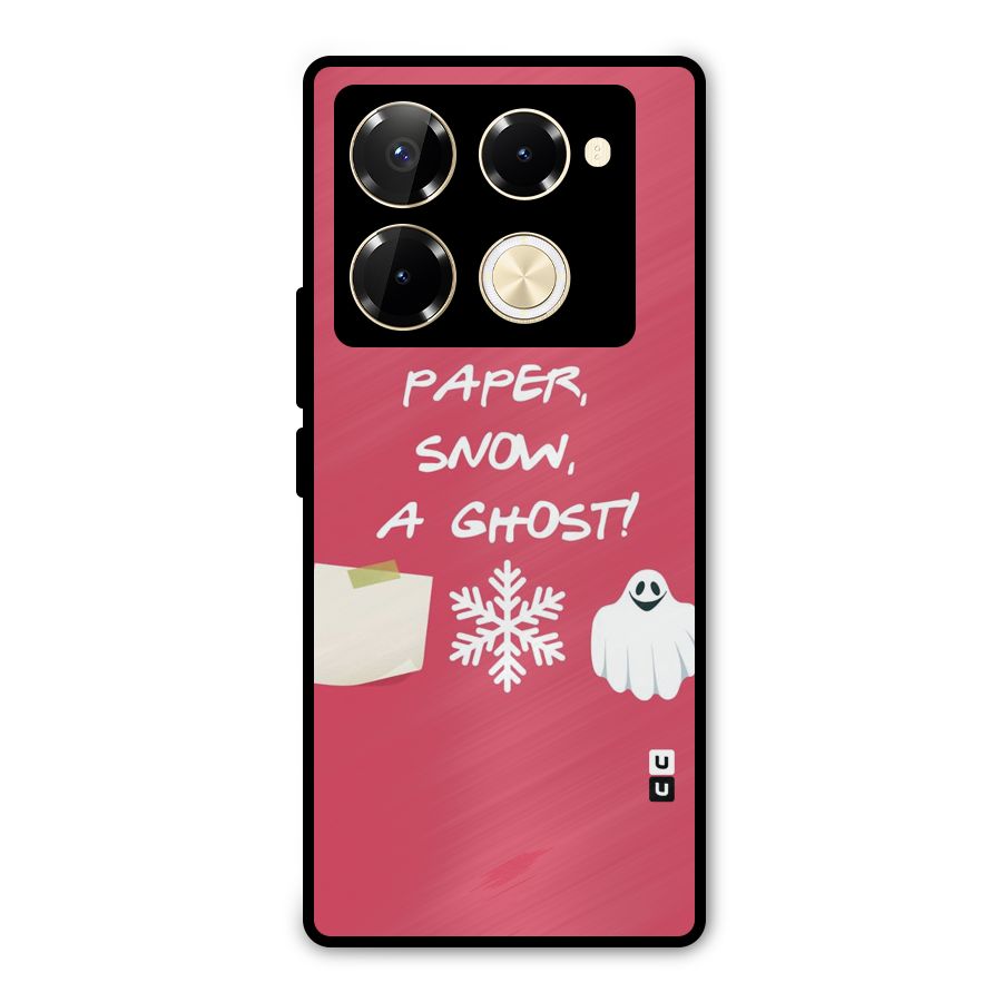 Snow Paper Metal Back Case for Infinix Note 40 Pro Plus