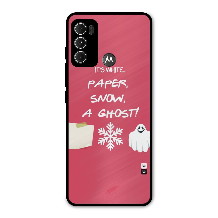 Snow Paper Metal Back Case for Moto G60