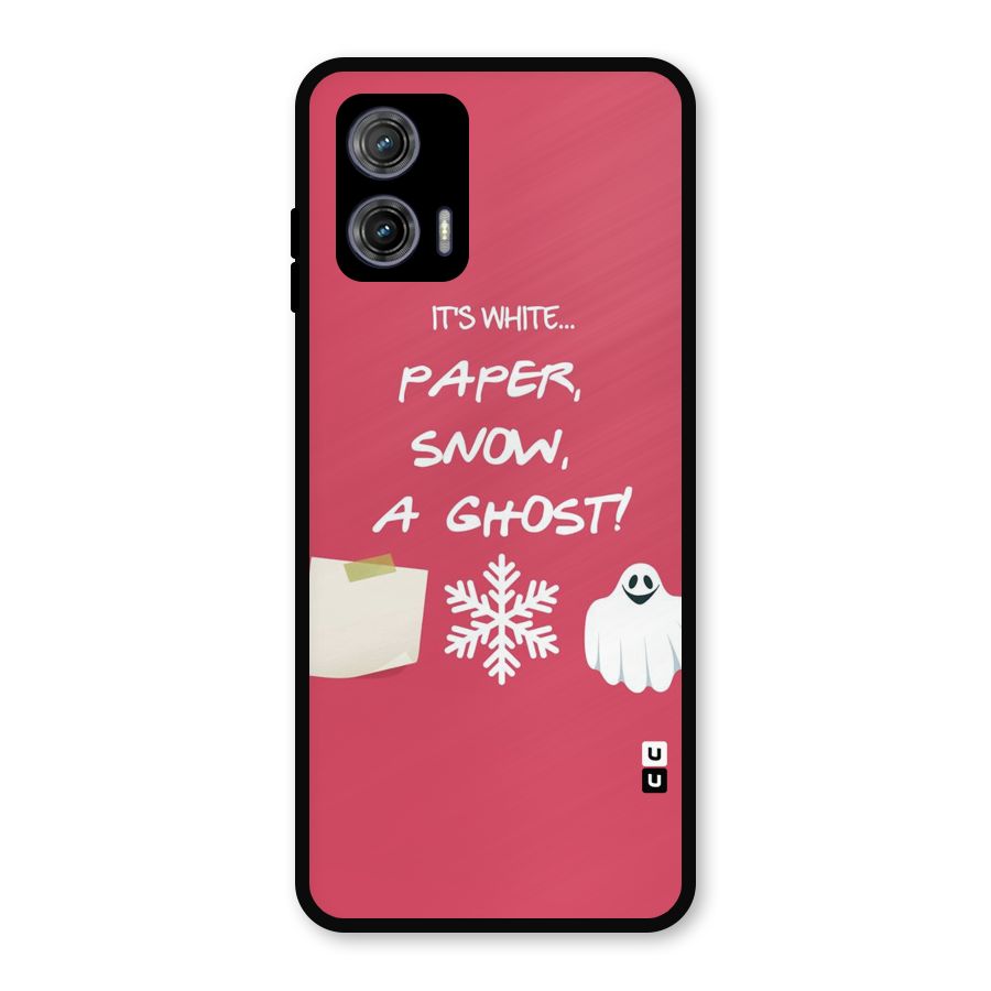 Snow Paper Metal Back Case for Moto G73