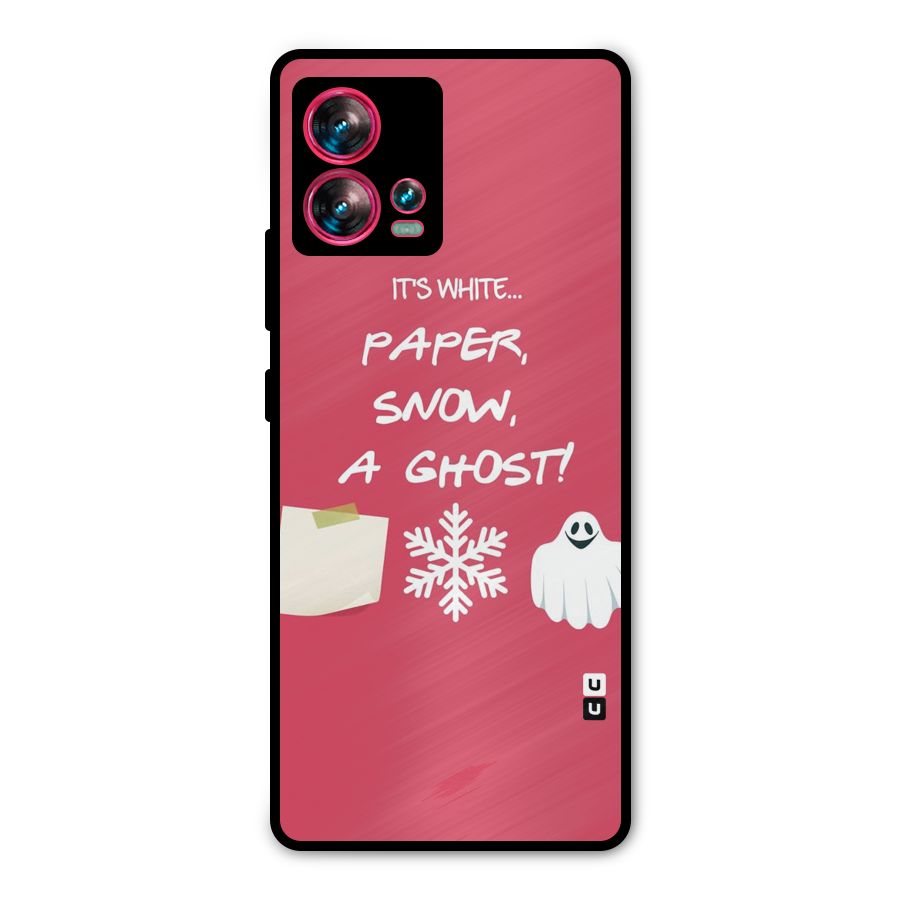 Snow Paper Metal Back Case for Motorola Edge 30 Fusion