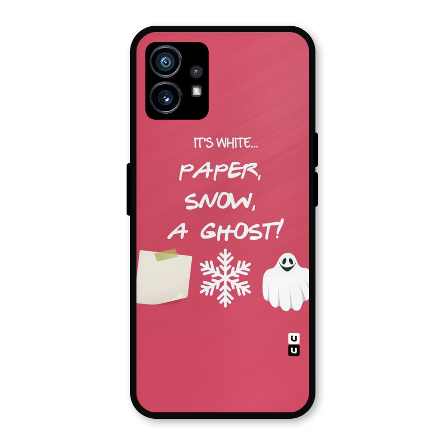 Snow Paper Metal Back Case for Nothing Phone 1