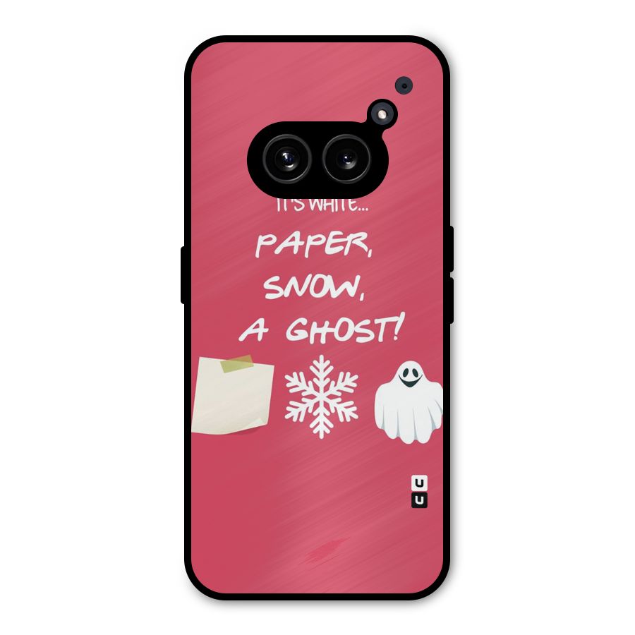 Snow Paper Metal Back Case for Nothing Phone 2a Plus