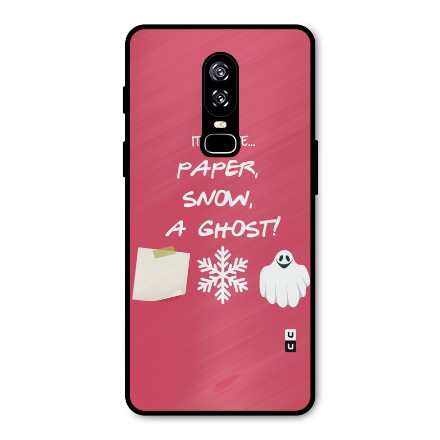 Snow Paper Metal Back Case for OnePlus 6