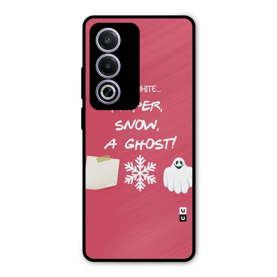 Snow Paper Metal Back Case for Oppo A3 Pro