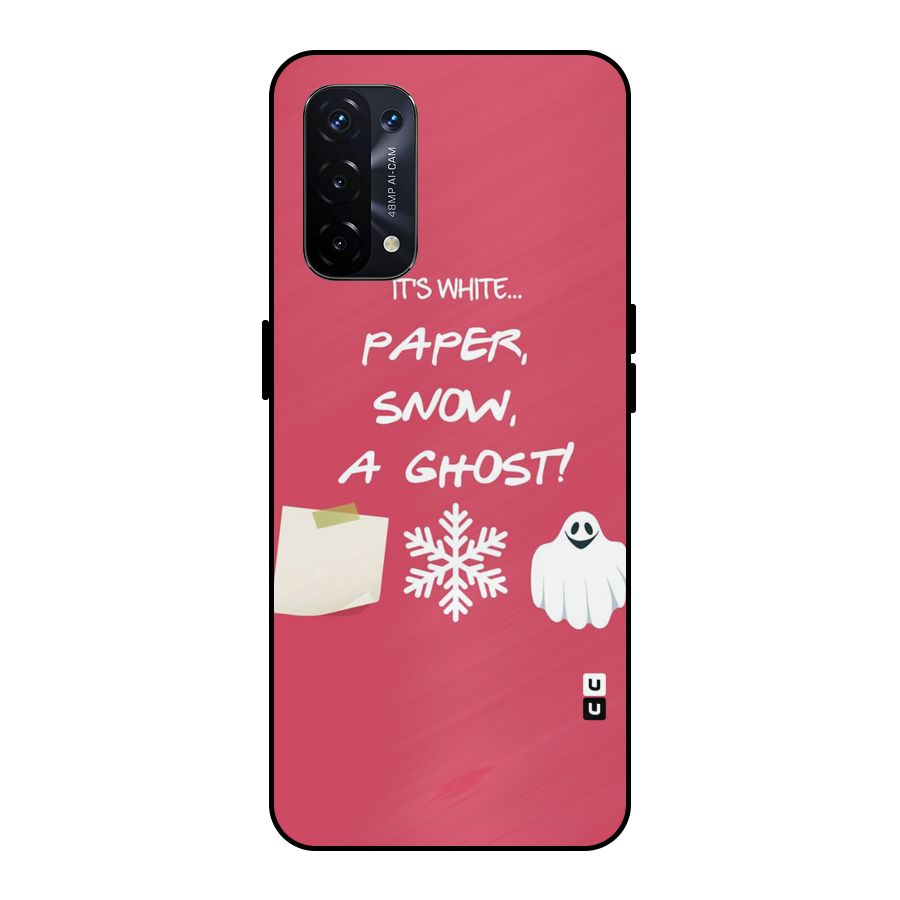 Snow Paper Metal Back Case for Oppo A74 5G