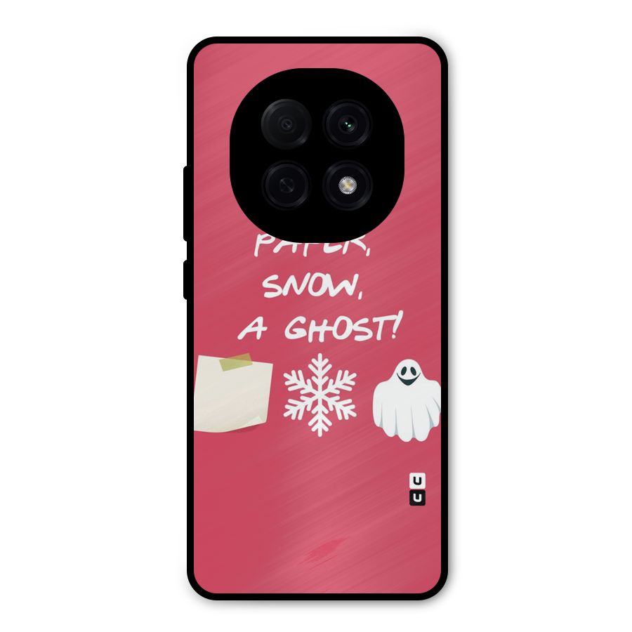 Snow Paper Metal Back Case for Oppo F29 Pro