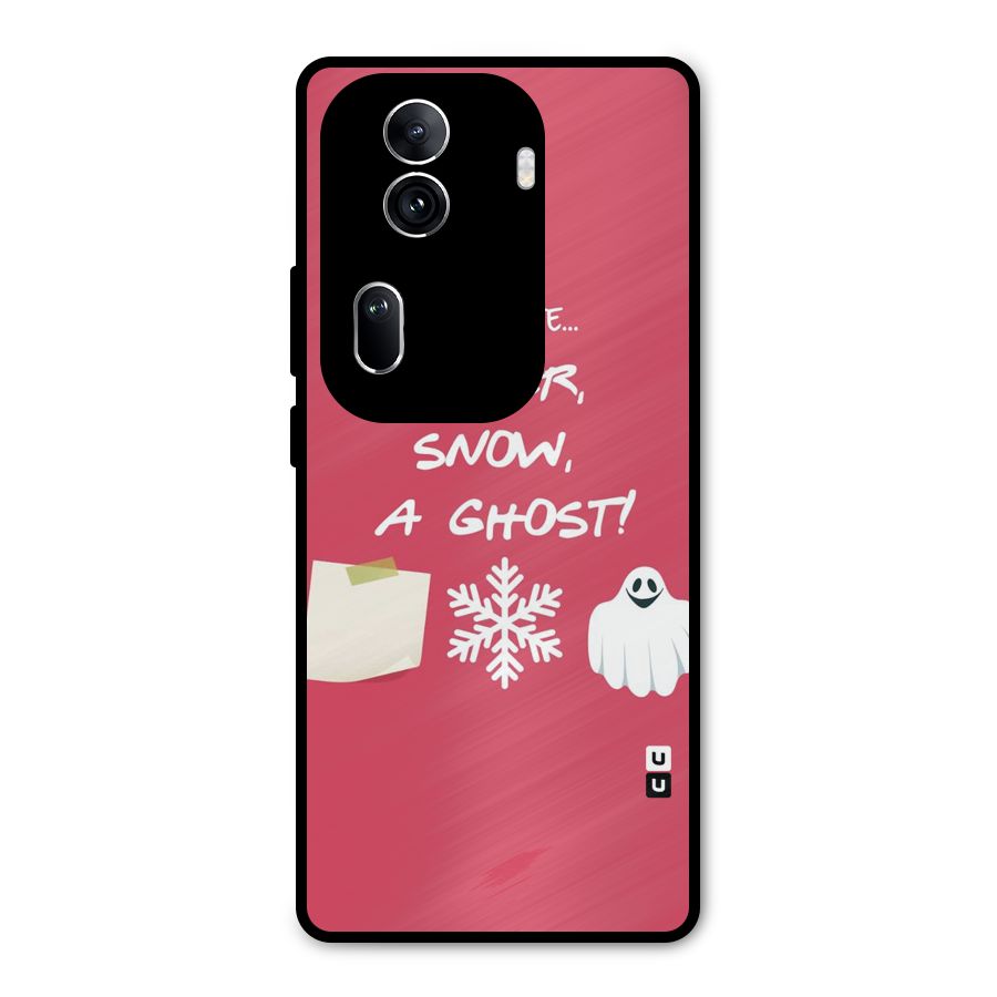 Snow Paper Metal Back Case for Oppo Reno11 Pro 5G