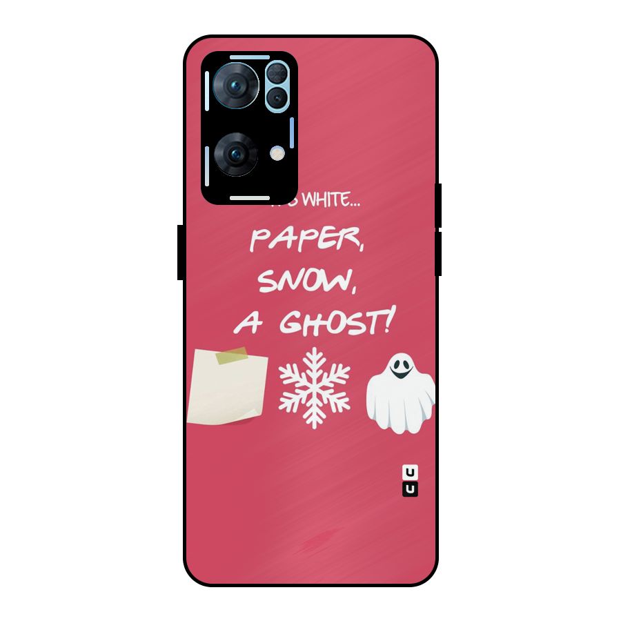 Snow Paper Metal Back Case for Oppo Reno7 Pro 5G