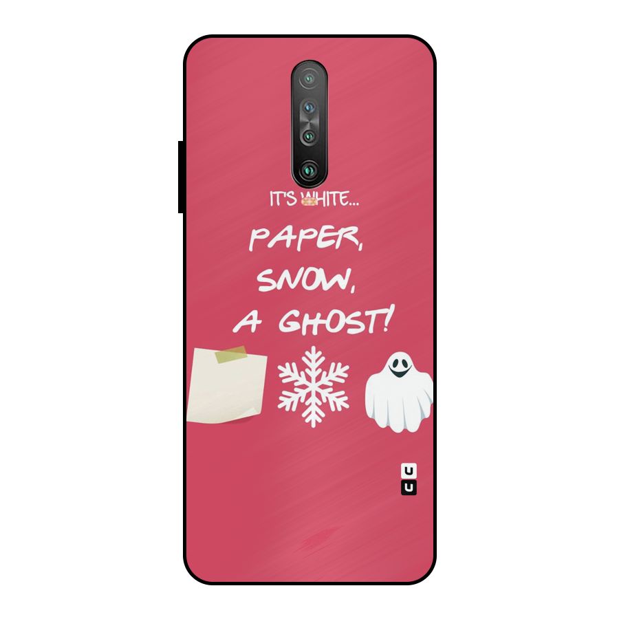 Snow Paper Metal Back Case for Poco X2