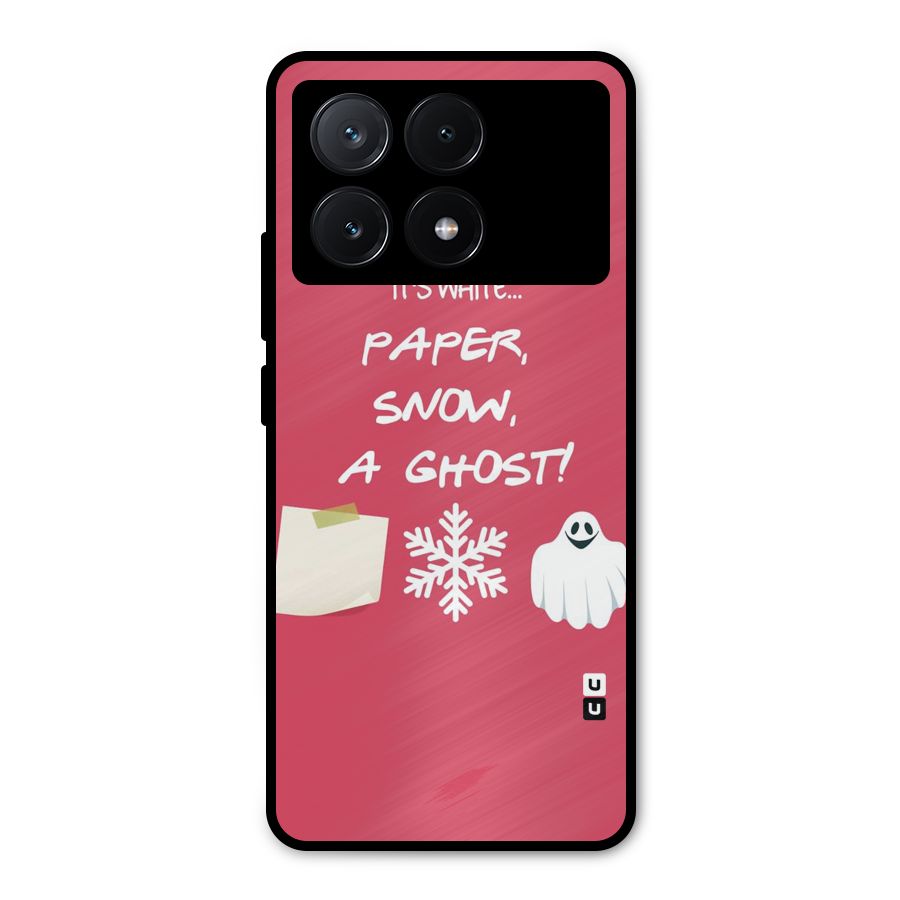 Snow Paper Metal Back Case for Poco X6 Pro
