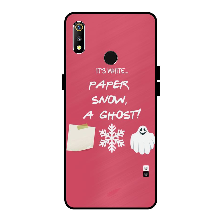 Snow Paper Metal Back Case for Realme 3i