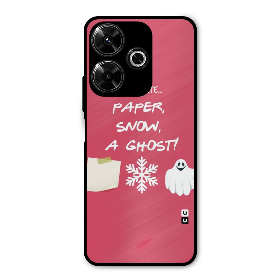 Snow Paper Metal Back Case for Redmi 13 5G