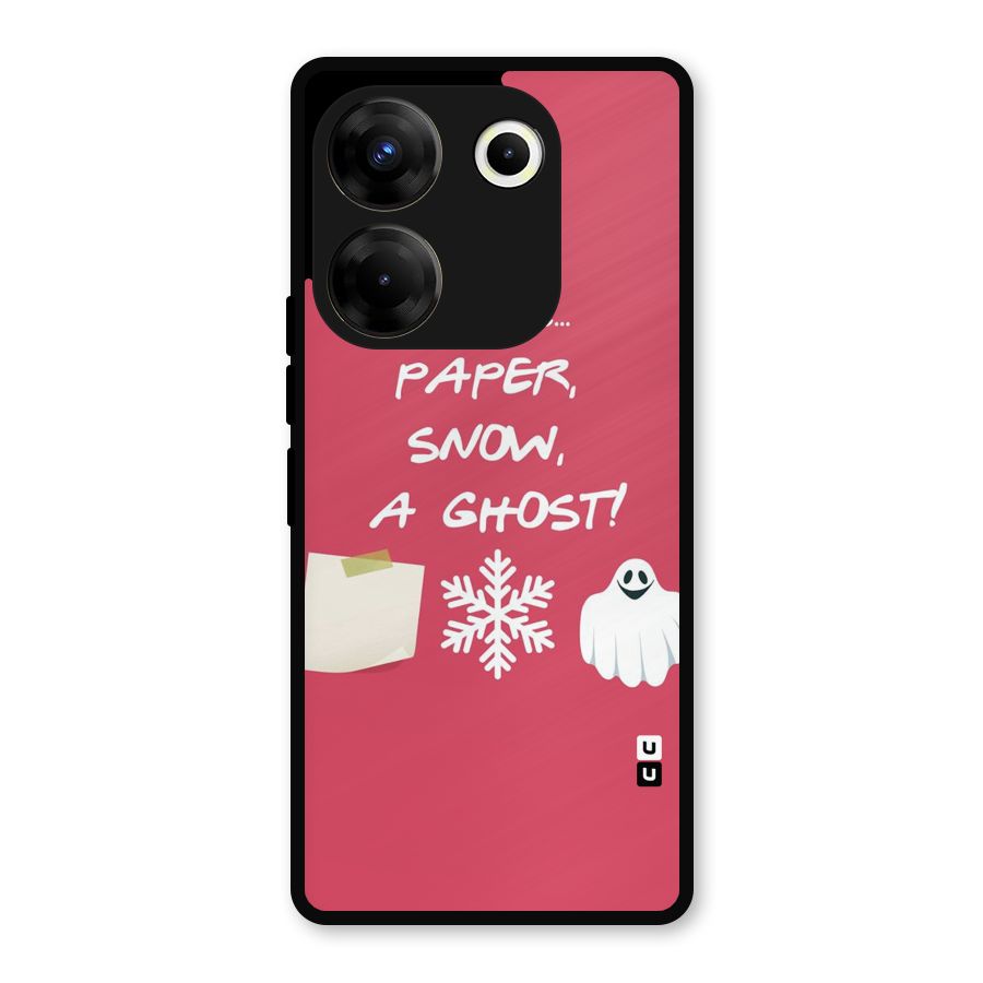 Snow Paper Metal Back Case for Tecno Camon 20
