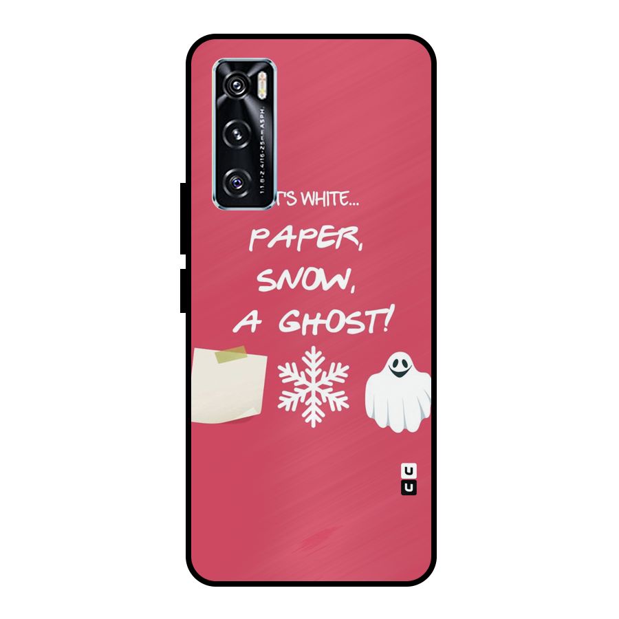 Snow Paper Metal Back Case for Vivo V20 SE