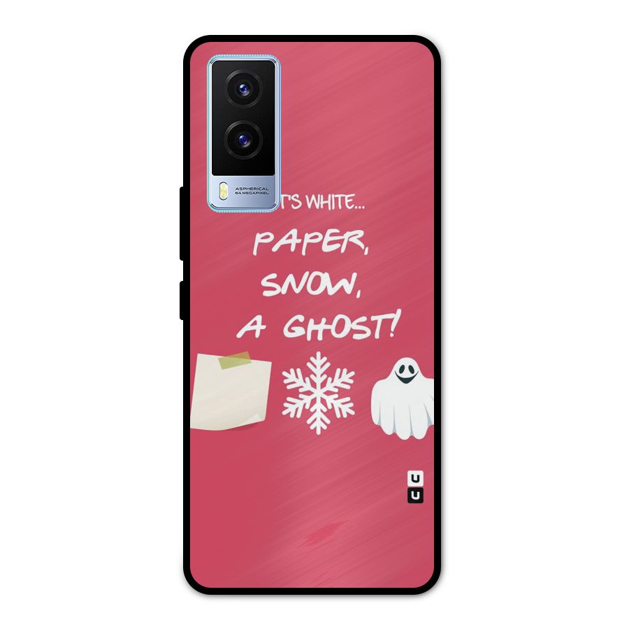 Snow Paper Metal Back Case for Vivo V21e 5G