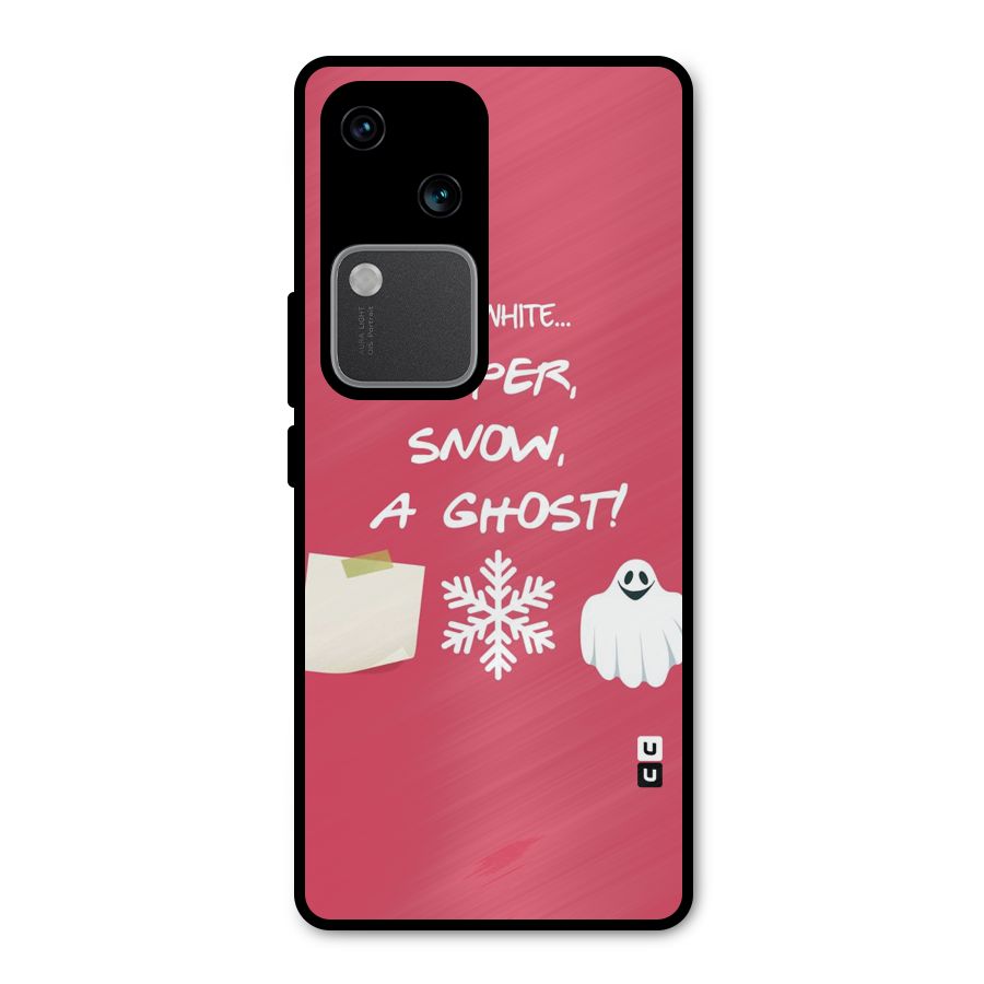 Snow Paper Metal Back Case for Vivo V30 Pro