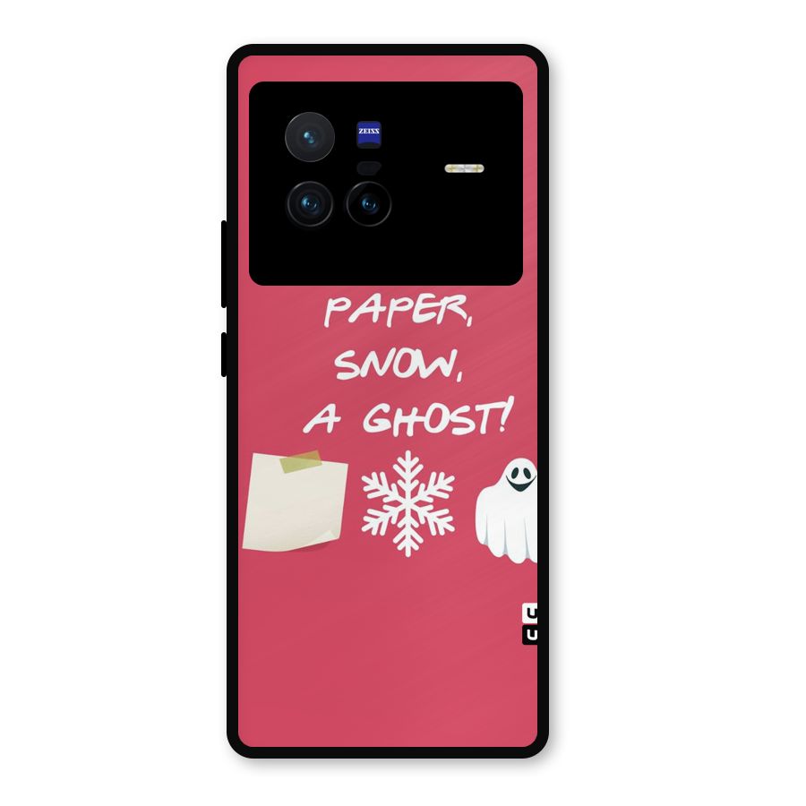 Snow Paper Metal Back Case for Vivo X80