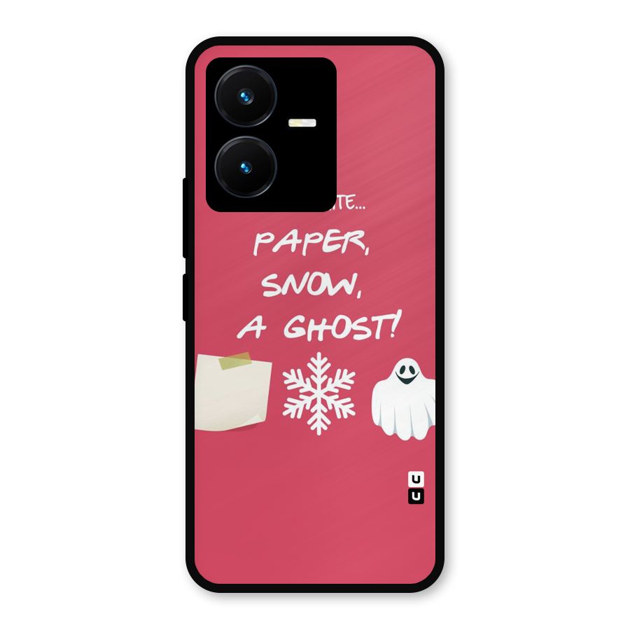 Snow Paper Metal Back Case for Vivo Y22
